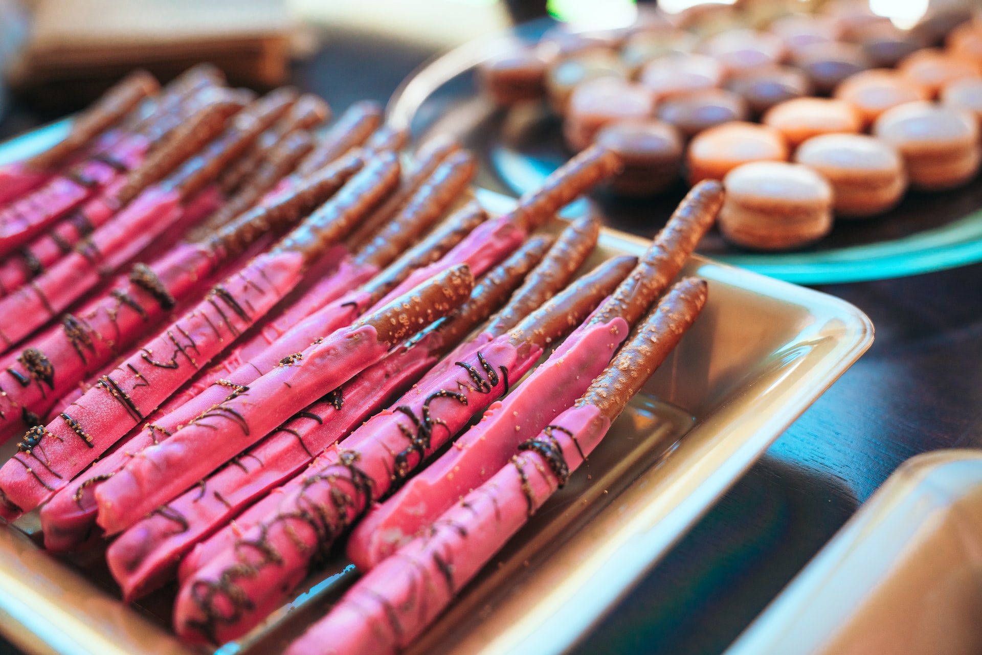 Chocolate dipped pretzels